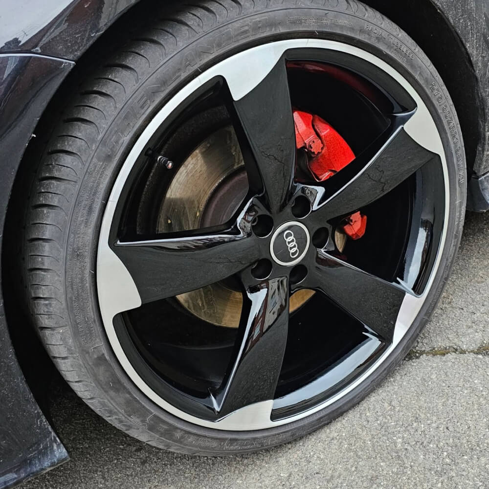 Alloy wheel after specialist finish transformation